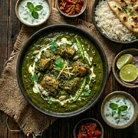 Illustration of Saag Chicken