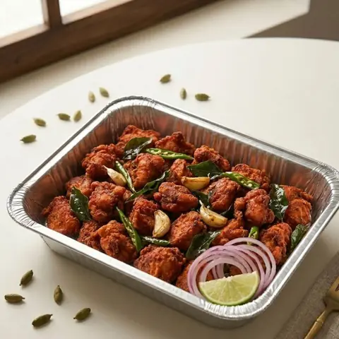 Illustration of Chicken 65 Platter