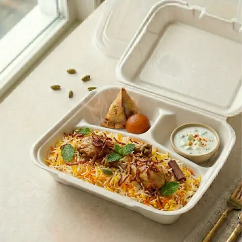 Illustration of Hyderabadi Chicken Dum Biryani Box
