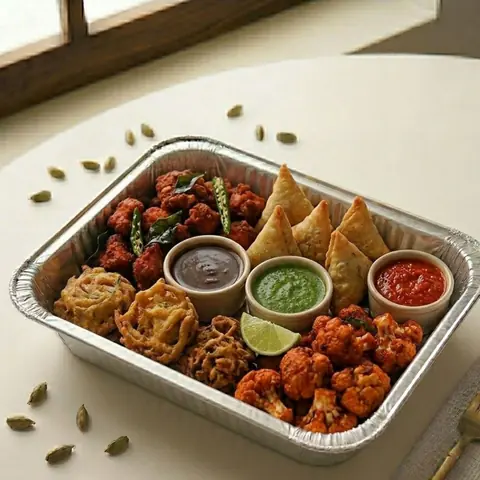 Illustration of Mixed Appetizer Platter