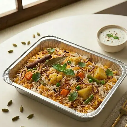 Illustration of Vegetable Biryani